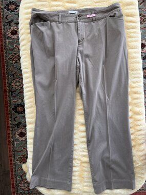 Coldwater Creek Brown Straight Leg Pants Size 20 Career Work Slacks